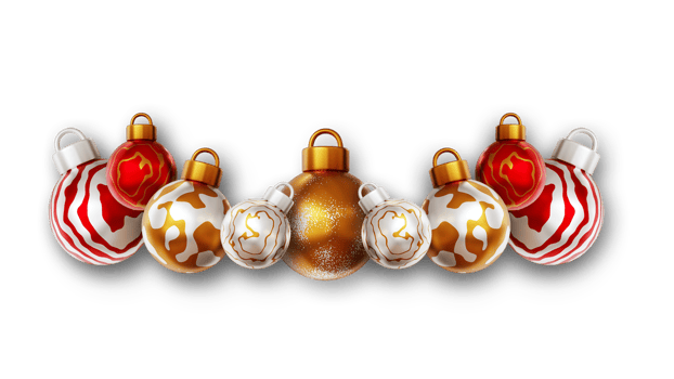 Christmas 3d element balls png