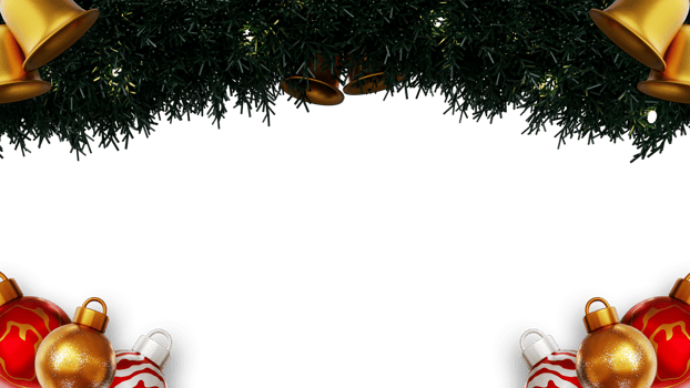 Christmas 3d ornament border png