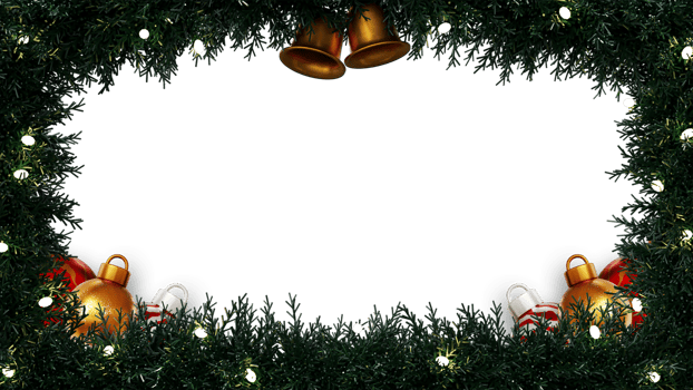 Christmas 3d ornament border png