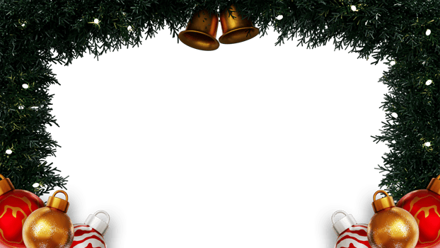 Christmas 3d ornament border png