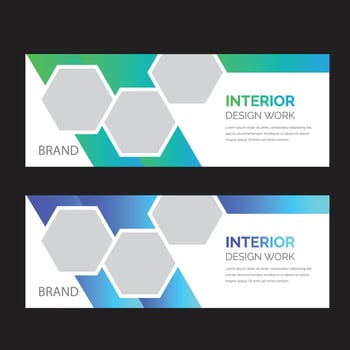 Interior web banner Design vector