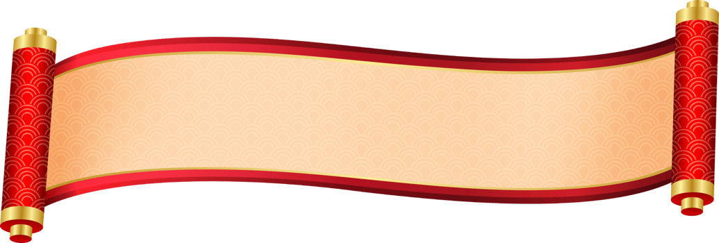 Chinese red paper scroll png