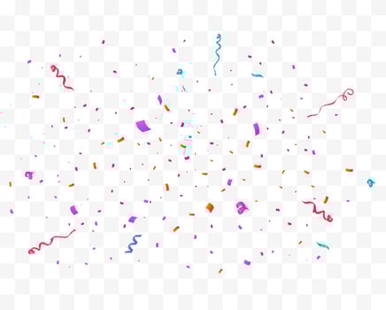 Colorful confetti isolated. Festive vector background