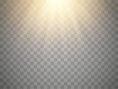 Sun rays with beams isolated vector