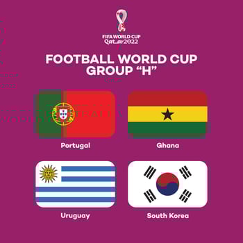 Football World Cup Group H, Country Flag vector