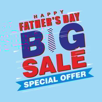 Fathers Day Sale Background set. Poster, flyer, greeting card header for website. Vector Illustration