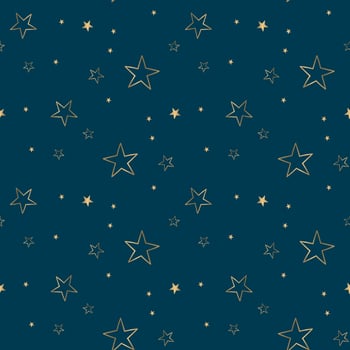 starry seamless pattern vector