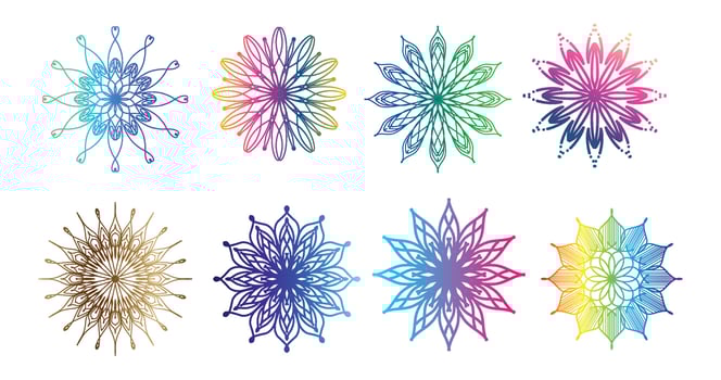 colorful mandala background, set mandala,Mandalas for coloring book. Decorative round ornaments. Anti-stress therapy patterns. Yoga logos, backgrounds for meditation.Oriental vector