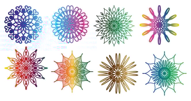 colorful mandala background, set mandala,Mandalas for coloring book. Decorative round ornaments. Anti-stress therapy patterns. Yoga logos, backgrounds for meditation.Oriental vector