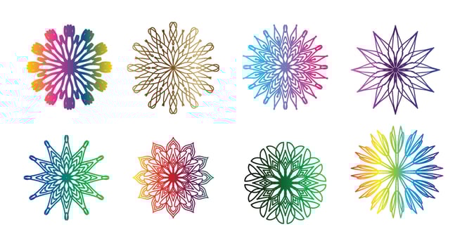 colorful mandala background, set mandala,Mandalas for coloring book. Decorative round ornaments. Anti-stress therapy patterns. Yoga logos, backgrounds for meditation.Oriental vector