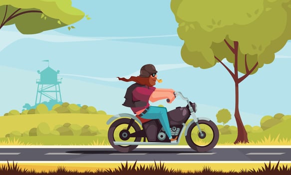 Motorcycle Biker Poster vector