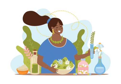Herbal Medicine Flat Concept vector