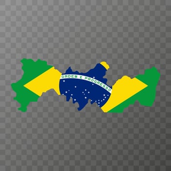 Pernambuco Map, state of Brazil. Vector Illustration.