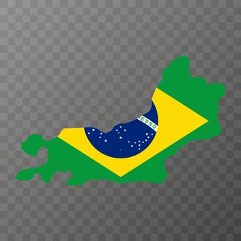 Rio de Janeiro Map, state of Brazil. Vector Illustration.
