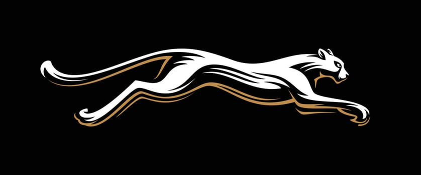 Cheetah Fast Run Vector Illustration