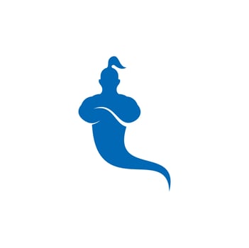 Genie Logo Design. Magic Fantasy genie concept logo. vector