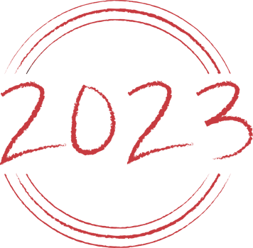 2023 Happy New Year Numeric. Grunge Brushstroke Text with Arch png