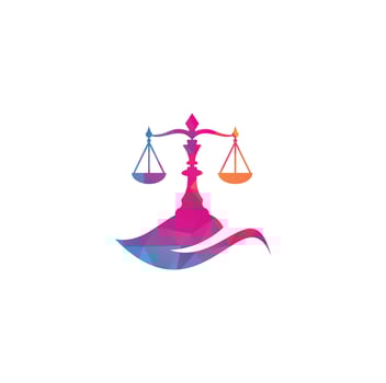 Creative modern leaf law balance sign logo design template. Green Scales logo concepts. Law firm with Leaf logo vector