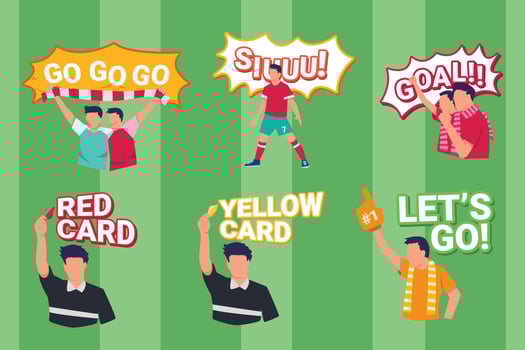 Football icon bundle set vector illustration