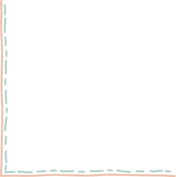Colorful Cute Corner Doodle  Vector Illustration