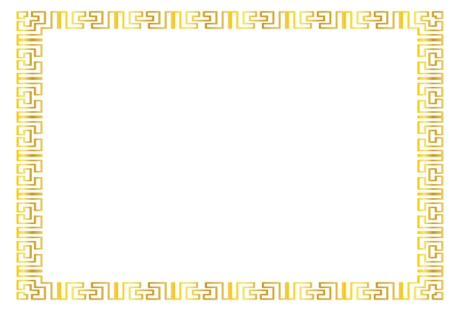 Gold Gradient Traditional Circle Chinese Ornament Frame png