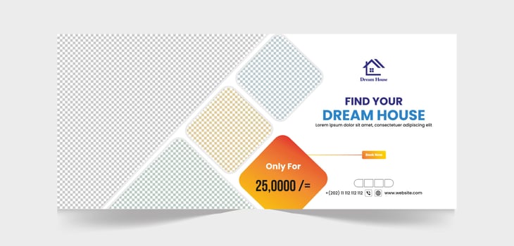 Facebook banner and cover template vector