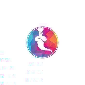 Genie food logo design. Genie Food Delivery Logo Design. vector