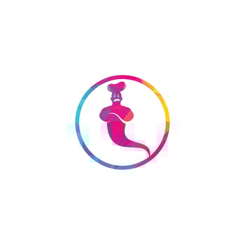 Genie food logo design. Genie Food Delivery Logo Design. vector