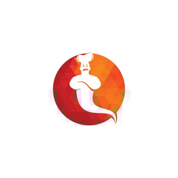 Genie food logo design. Genie Food Delivery Logo Design. vector