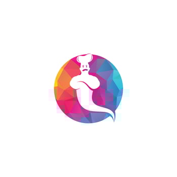 Genie food logo design. Genie Food Delivery Logo Design. vector