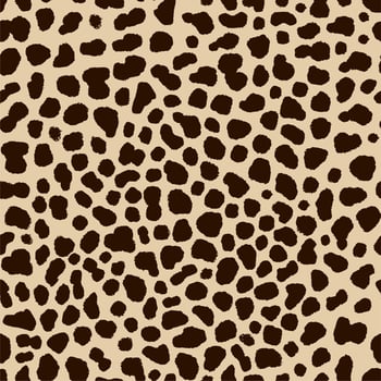 seamless pattern of cheetah skin in hand drawing style illustration vector