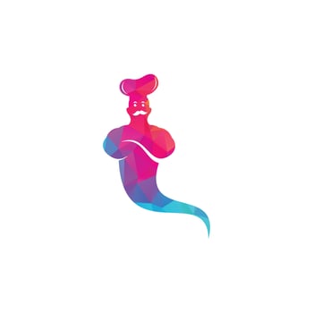 Genie food logo design. Genie Food Delivery Logo Design. vector