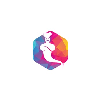 Genie food logo design. Genie Food Delivery Logo Design. vector
