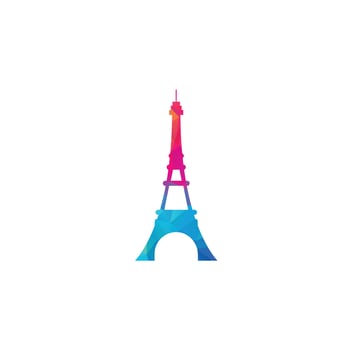 Eiffel tower logo design template. Paris logo design. vector