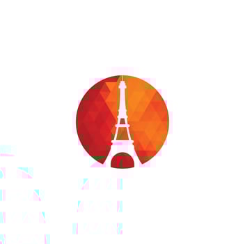 Eiffel tower logo design template. Paris logo design. vector