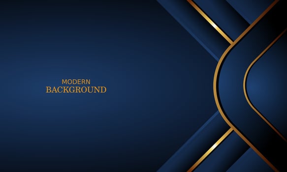 dark blue luxury premium background and gold line. vector