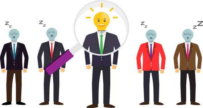 Businessmen having an idea Cropout png