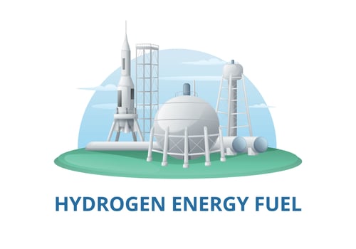 Hydrogen Energy Fuel Background vector