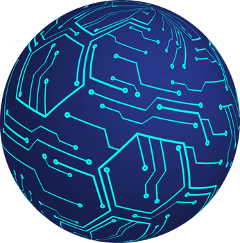 Technology globe cropout png