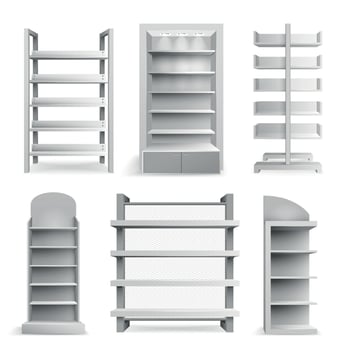 Shopping Racks Set vector
