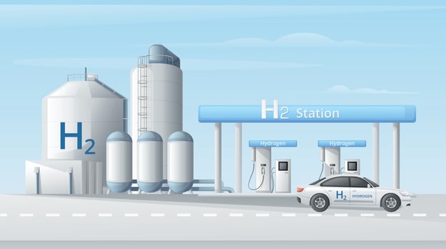 Green Fuel Cartoon Composition vector
