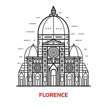 Florence Landmark Vector Illustration