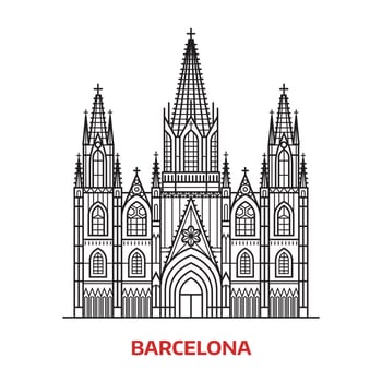 Travel Barcelona Landmark vector