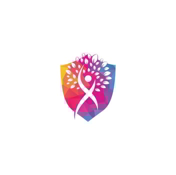 Human Tree Logo Design. Healthy People Tree Logo. vector