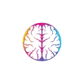 Creative brain logo design. Brainstorm power thinking brain Logotype icon vector