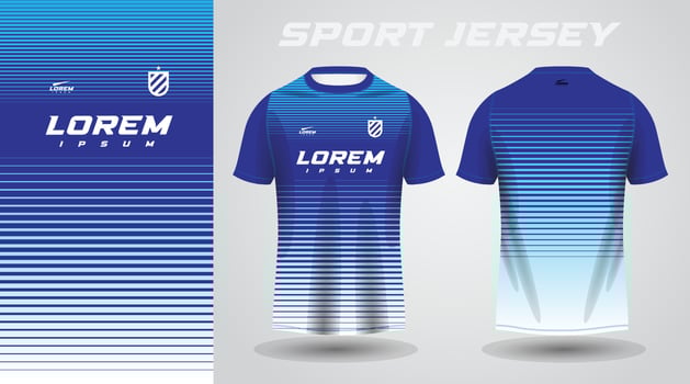 blue shirt sport jersey design vector
