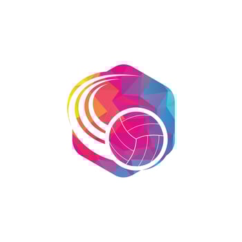 Volleyball logo. Volleyball ball logo design. Volleyball player logo vector