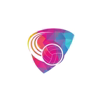 Volleyball logo. Volleyball ball logo design. Volleyball player logo vector
