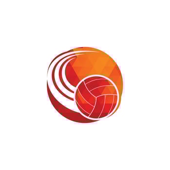 Volleyball logo. Volleyball ball logo design. Volleyball player logo vector