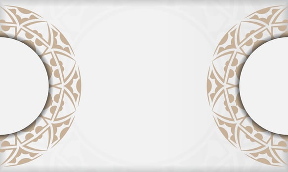 Two circular frames with ornate designs on a white background vector